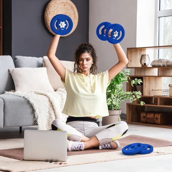 Vægtplader, Holdbart Materiale, Ergonomisk Design,2x5KG