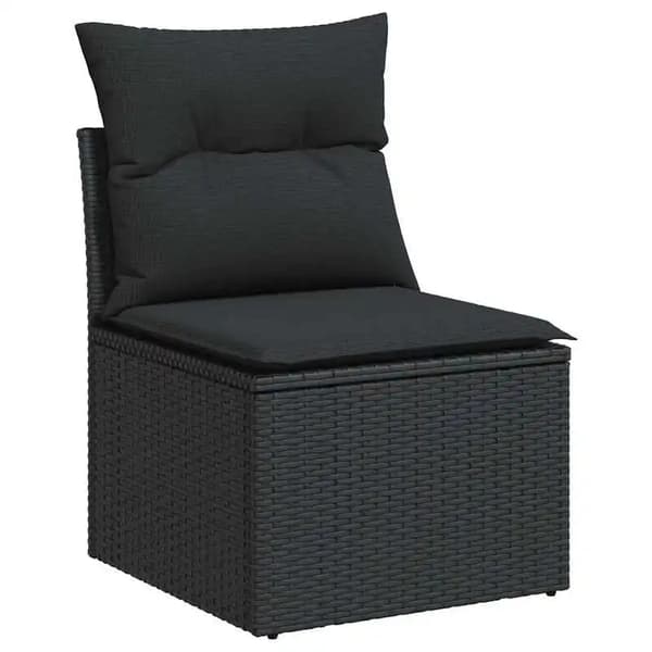 Utomhussoffa, Metallram, Väderbeständig Design,Svart