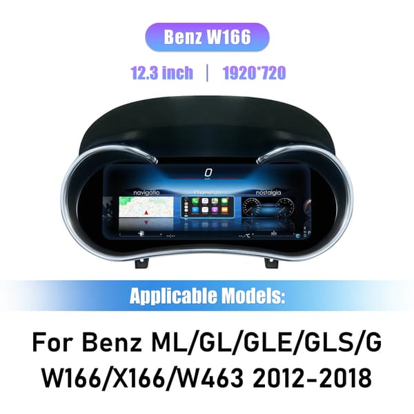 Digitalt Instrument Dashboard Cluster, Multi-Sprog Support, Høj Opløsning Display,Til W166