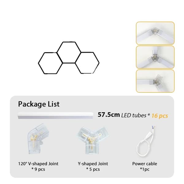 Garage Lys, Hexagonal Design, Energi Effektiv LED,HC-3016-575