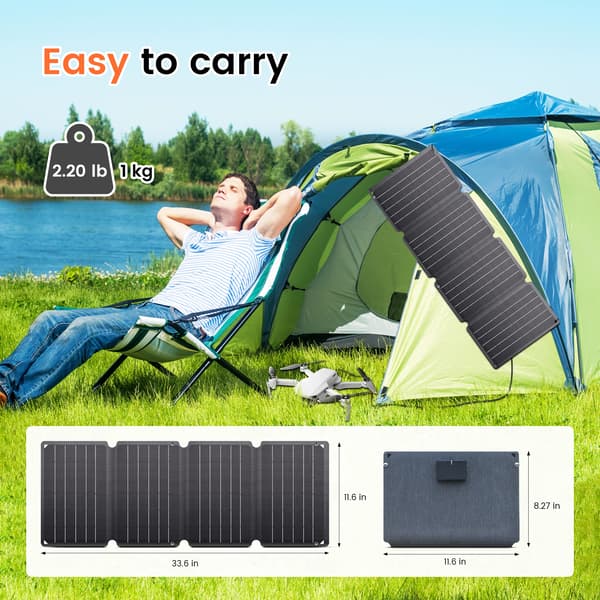 Solpanel, Bärbar Design, Dubbla Laddningsportar, SPC36 36W