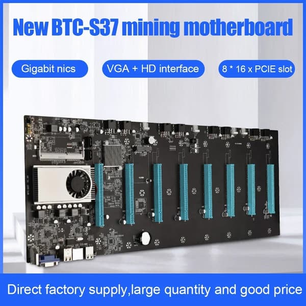 Mining bundkort, 8 PCIe slots, DDR3 understøttelse,Moderkort