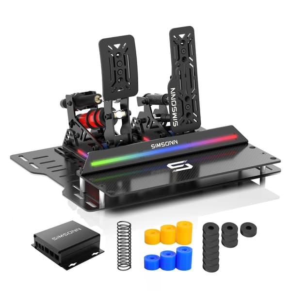 Sim Racing Pedaler, Højstyrkestål, USB3.0 Forbindelse,Pro X Ultra 2-2-1-1