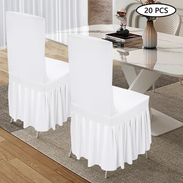 Stolsöverdrag, Hållbart Material, Elegant Design, VIT
