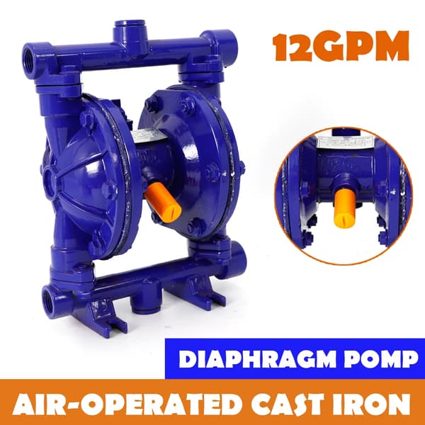 Dubbelmembranpump, luftdriven design, 4,4 GPM flödeshastighet,Blå