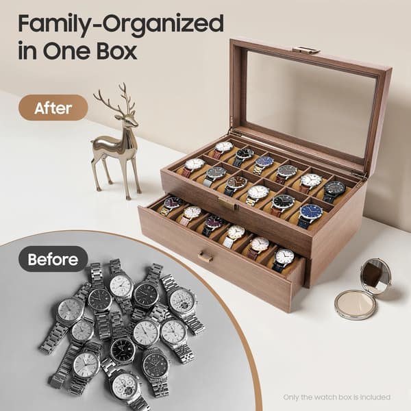 Ur Organizer, 2-Lags Design, 24 Rum,Brun