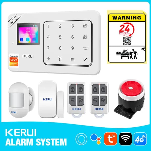 Alarm System, 4G Trådløs Forbindelse, Smart App Integration,EU stik-a, alarmsæt 1