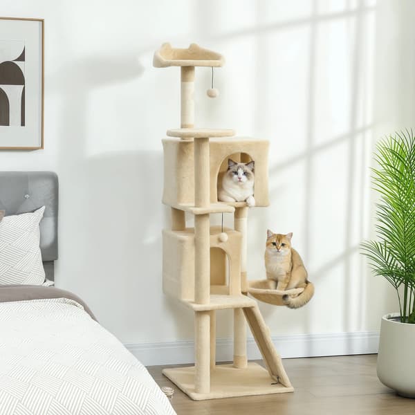 Kattetårn, Multi-niveau Design, Robust Kradsepost,HVID