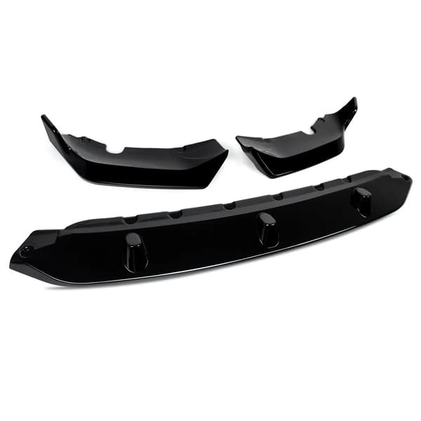 Front Bumper Spoiler, ABS Plast, Nem Installation,glans sort