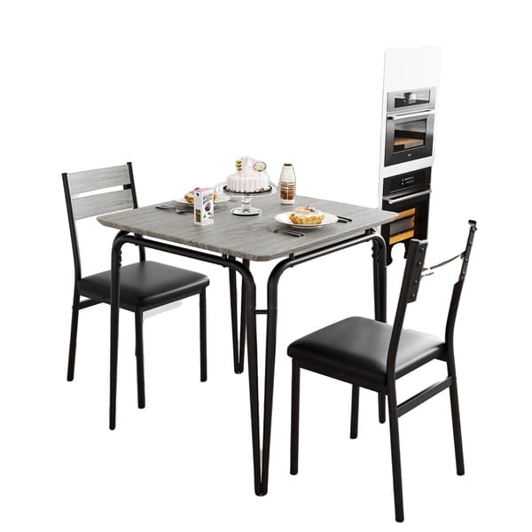 Matbord Set, Platsbesparande Design, Modern Stil,Grå