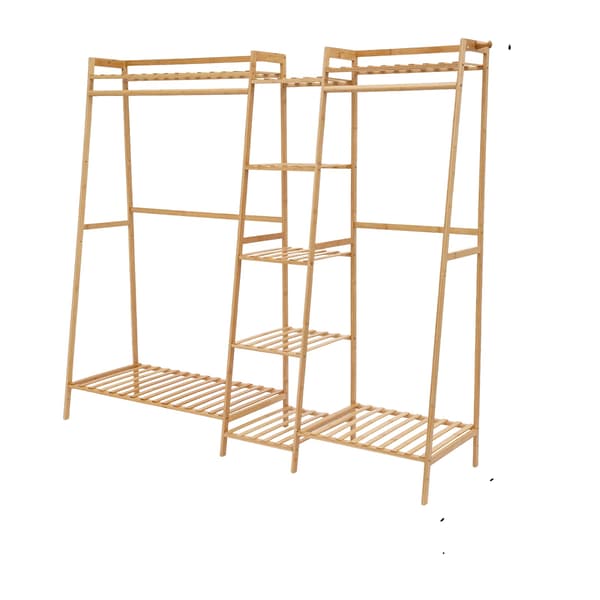 Klädhängare, Bambukonstruktion, Modern Design,Träfärg