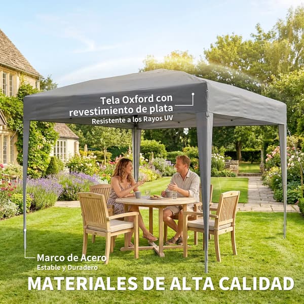 Gazebo, Pop-up Design, UV Beskyttelse,Lys Grå