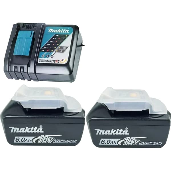 Batteri, Lithium-Ion, 6.0Ah Kapacitet,2PCS YZ-6A DC18RC