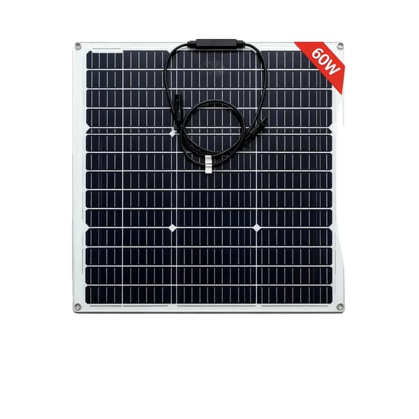 Solpanel, Fleksibelt Design, Høj Effektivitet,1stk 60w panel