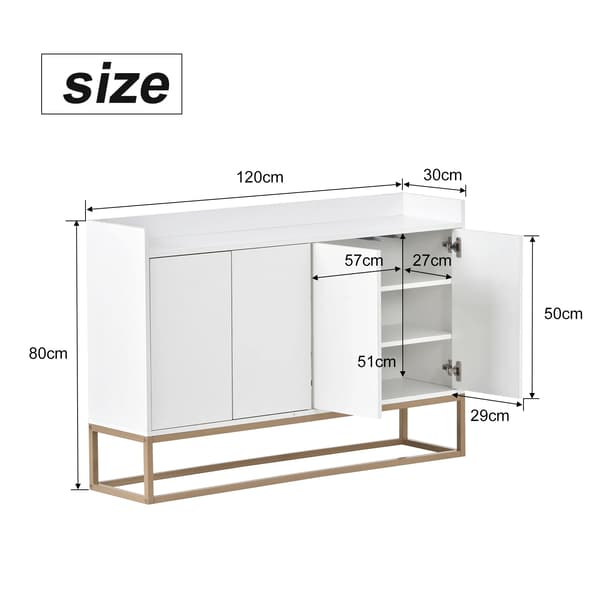 Skänk, Modern Design, Bra Förvaring, VIT