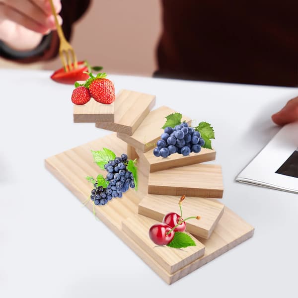 Sushi Rack, Multi-Tier Display Stand, Tabletop Serving Tray,Khaki