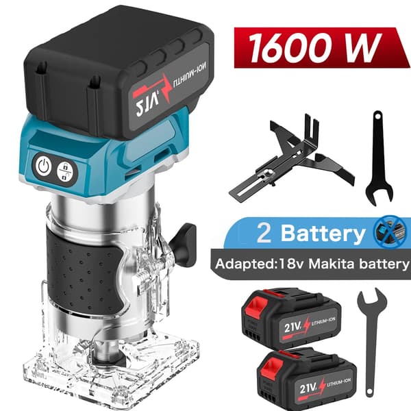 Elektrisk Håndtrimmer, 5 Hastighedsindstillinger, Trådløs Design,med 2*batteri