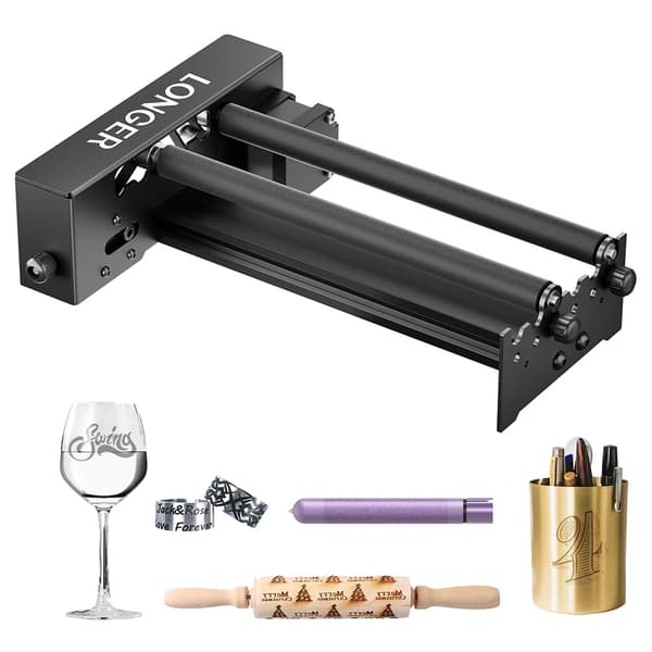 Laser Rotary Roller, 360° Rotation, Justerbar Gravering Diameter,Y-akse Rotary Roller