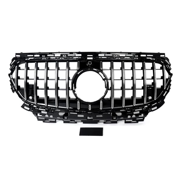 Racing Grill, GT Stil, Holdbar Konstruktion,Krom Sort