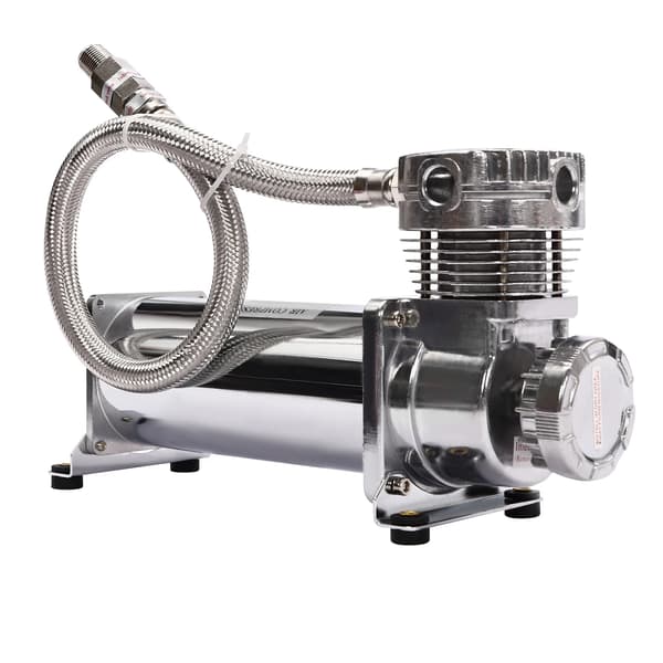 Luftaffjedringskompressor Kit, Høj Ydelse, 200 PSI,sølv