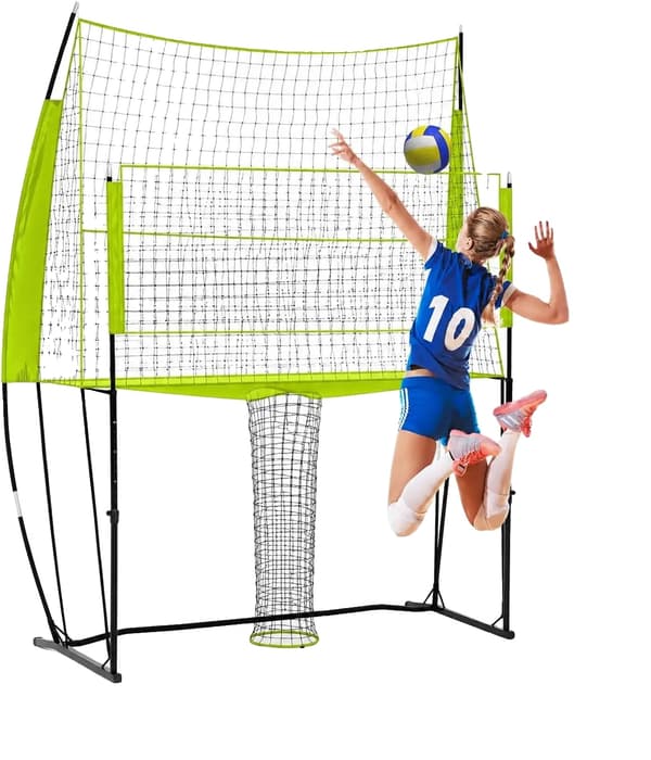 Volleyball Træningsnet, Justerbar Højde, Bærbart Design,Grøn