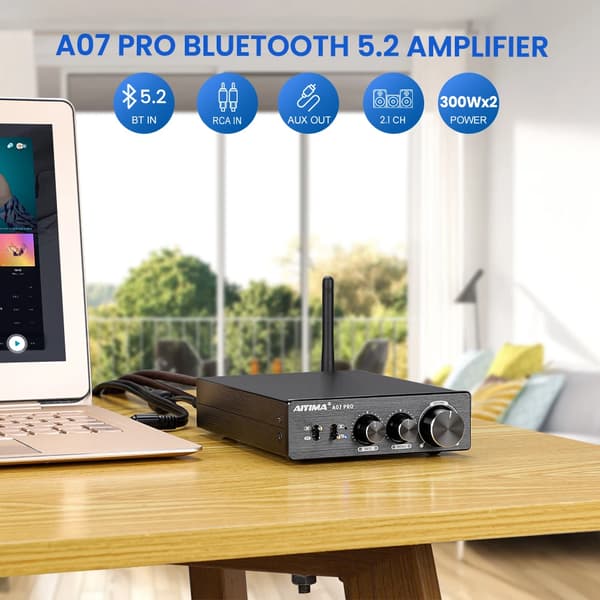 Effektförstärkare, Bluetooth-anslutning, Hög uteffekt,A07 PRO 48V EU