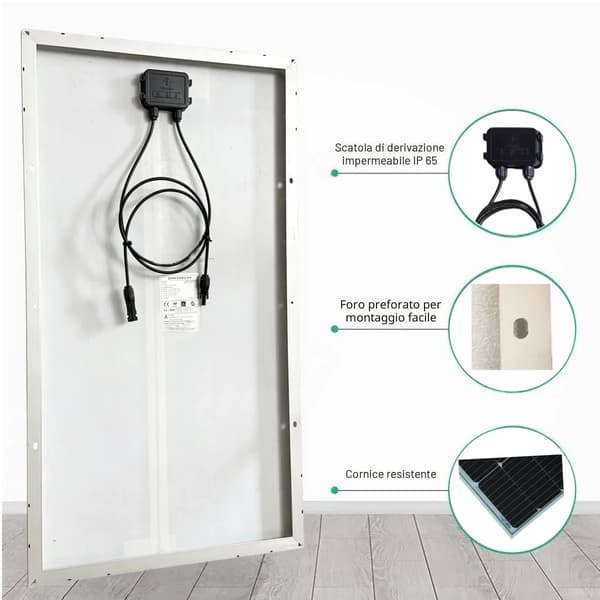 Solpanel, Høj Effektivitet, Holdbart Design,100W*2