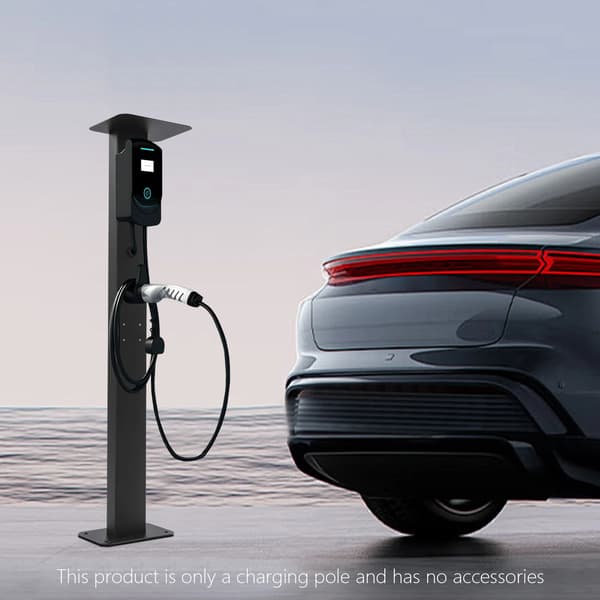 EV-ladestation, holdbart aluminiumlegering, moderne design,Sort