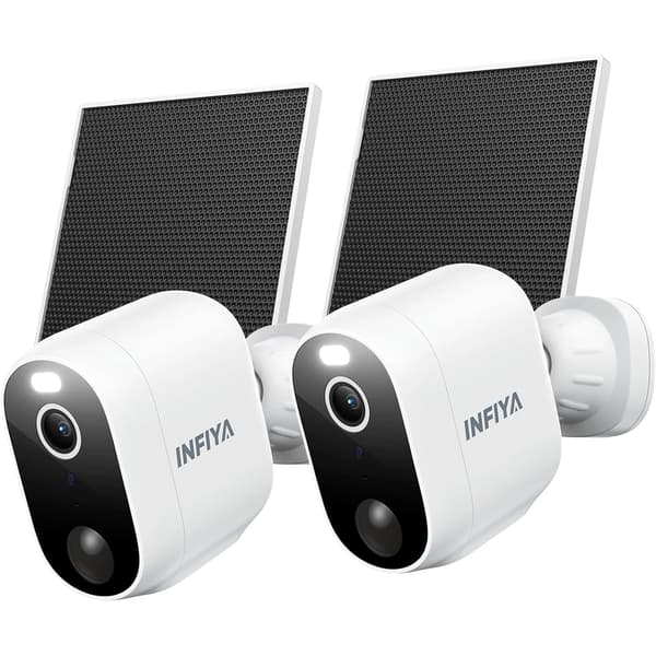 Säkerhetskamera, batteridriven, AI mänsklig detektion,2PCS