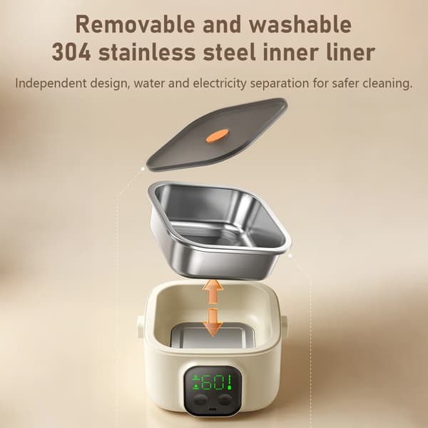 Elektrisk Varmebeholder, 500ml Kapacitet, Bærbart Design,500ml