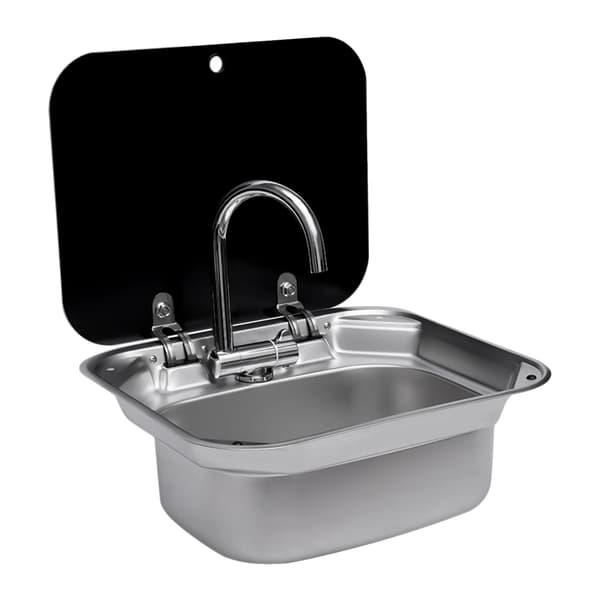 Håndvask, Multifunktionelt Design, Holdbare Materialer,Sort Sølv