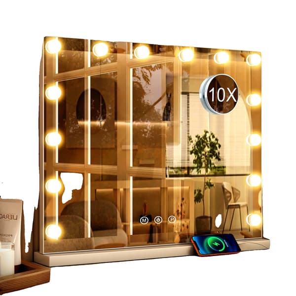 Makeup Spejl, LED Belyst, Smart Touch Kontrol,HVID