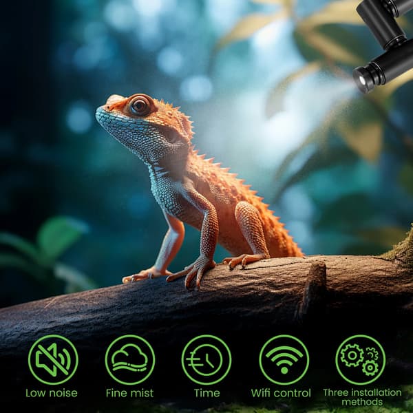 Terrarium Luftfugter, Intelligent Spray System, Justerbare Dyser,som billede