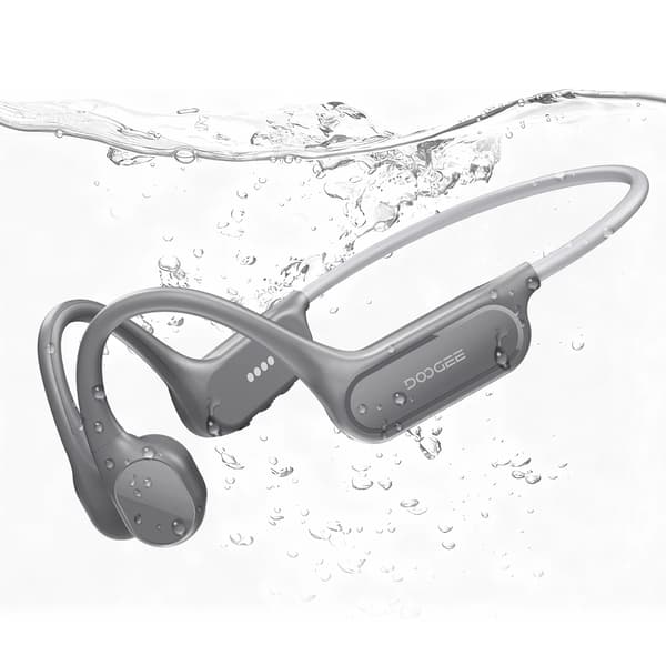 Luujohtokuulokkeet, vedenpitävät, Bluetooth 5.4, Harmaa
