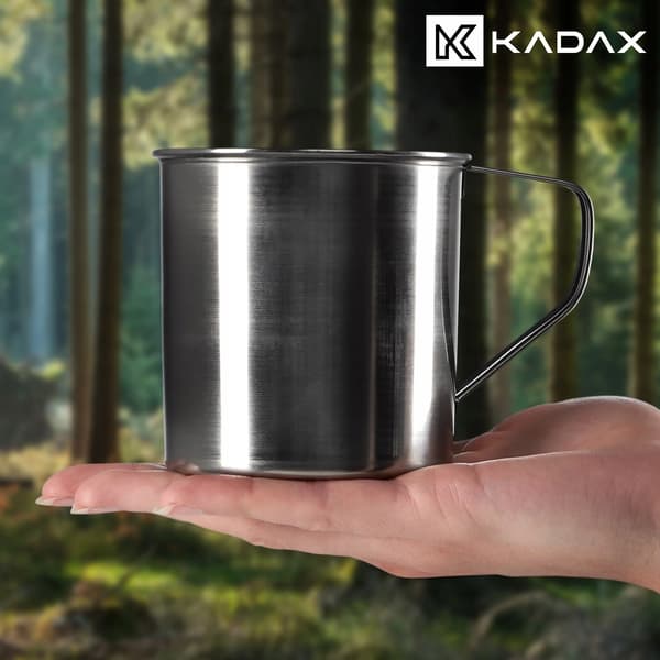 Stål kopp, Lättviktig, Ergonomiskt handtag,Silver