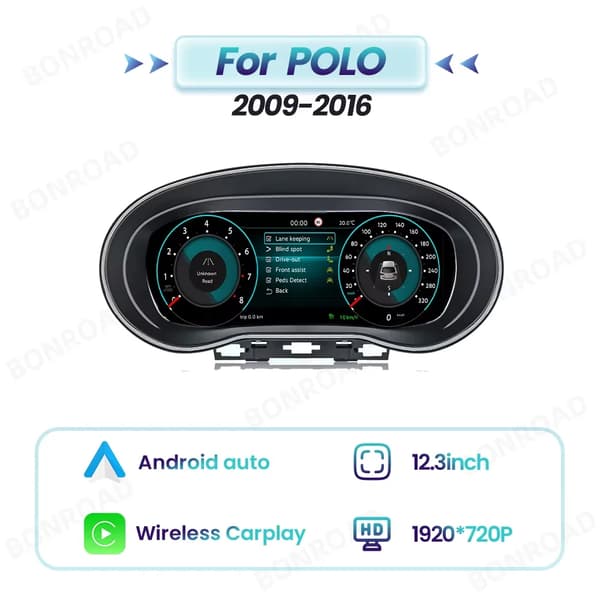 Dashboard Klynge, Trådløs Forbindelse, Nem Installation,Til POLO 09-16