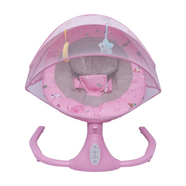 Babygunga, Justerbar Gunga, Timerfunktion,Rosa