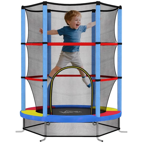 Trampolin, Säkerhetsnät, Hållbar Konstruktion, Blå