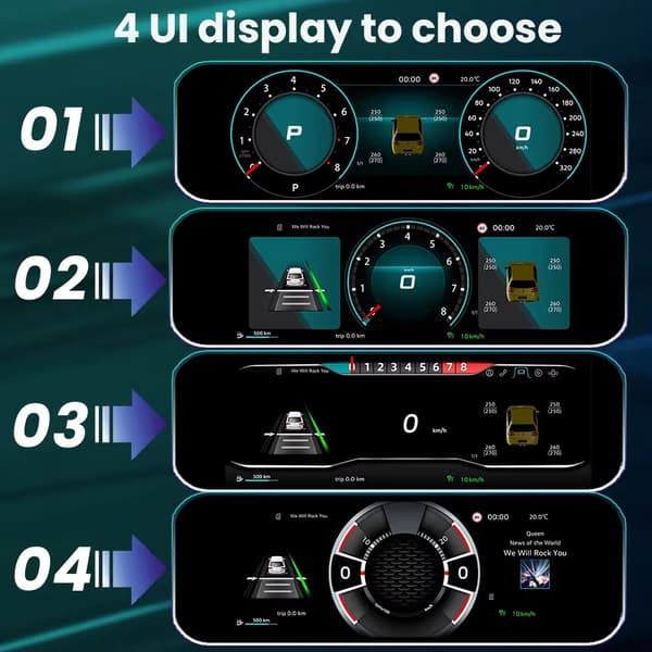 Digital Dashboard Cluster, Trådløs Forbindelse, Nem Installation,Til Golf 6