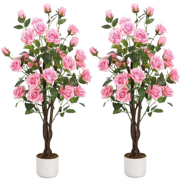 Konstgjord Rosenträd, Realistisk Design, Lättskött,105cm