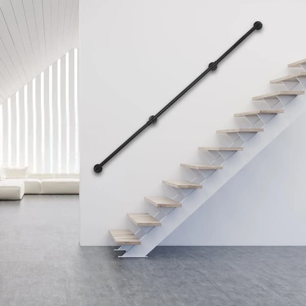 Räcke, Väggmonterad Installation, Hållbar Design,svart
