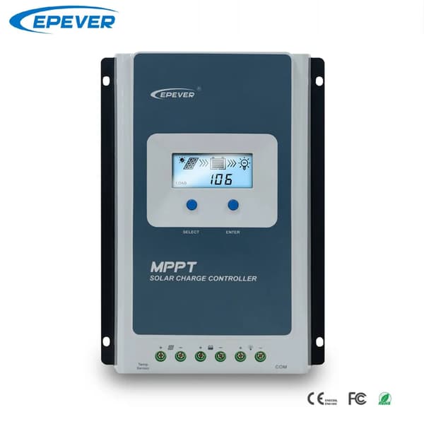 Solcellsregulator, MPPT-teknik, LCD-display,Endast kontroller, 20A