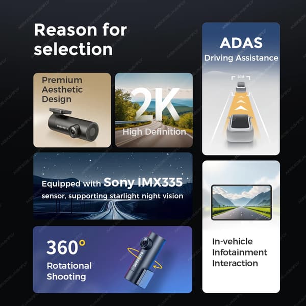 Bil DVR, 2K-upplösning, ADAS-teknik,DU-335