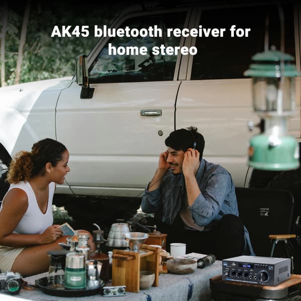 Stereo Förstärkare, Bluetooth 5.0, USB/SD Uppspelning,AK45