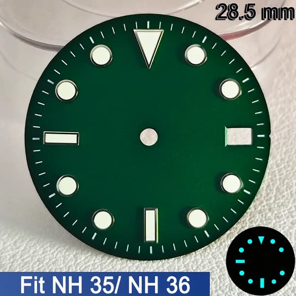 Urværk, 28,5 mm Diameter, Blå Luminøs Funktion,u2