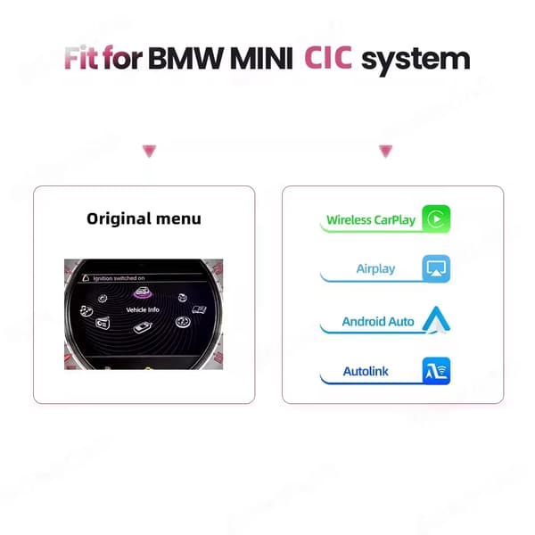 Trådløs CarPlay Android Auto Decoder, Skærmspejling, Multi-enheds Integration,CIC-system