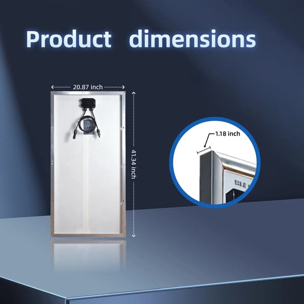 Solpanel, Høj Effektivitet, Holdbart Design,120W 1PCS KIT