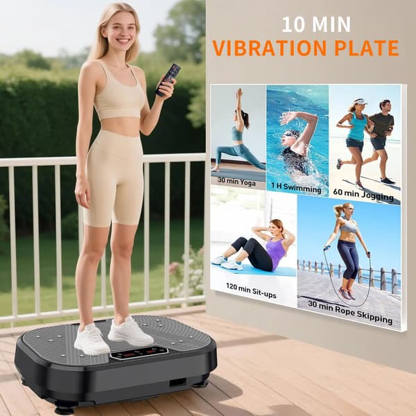Träningsmaskin, Vibrationsplatta, Helkroppsträning,Grå