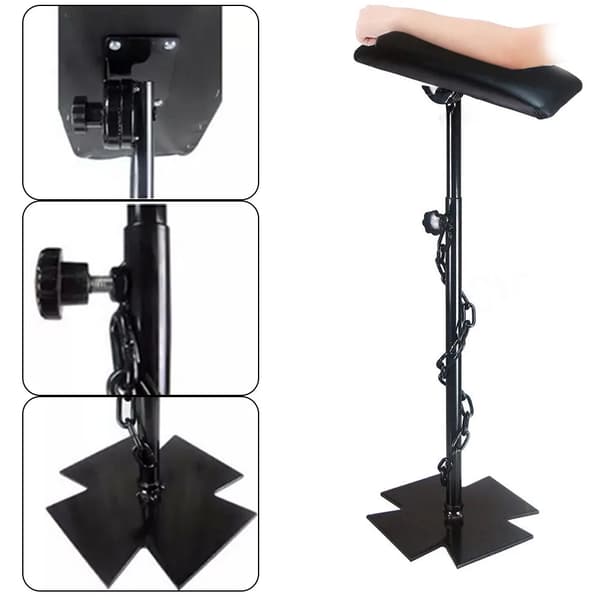 Tattoo Arm Support Stand, Højdejusterbar, Ergonomisk Design,sort