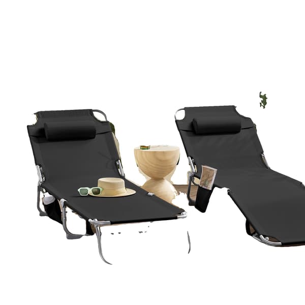 Solstol, Ergonomisk Design, Bärbar och Hållbar,svart